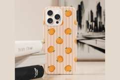 Summer Peach Seamless Pattern | Fruit Digital Paper Product Image 6