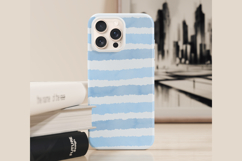 Watercolor Blue Stripes Digital Paper Patterns Product Image 6