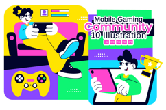 10 Mobile Gaming Community Illustration Product Image 1