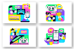 10 Mobile Gaming Community Illustration Product Image 2