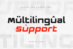 Mobile - Modern Racing Car Font Product Image 8