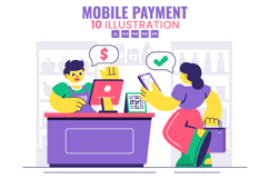 10 Mobile Payment Illustration Product Image 1