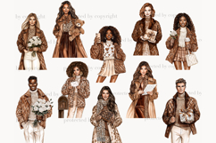 GlamArtZhanna, Valentines clipart, Valentines Day png, Mocha clipart, Brown Valentines Day, Beige Valentines Day, Neutral Valentines, City in Love clipart, Romantic clip art, Romantic clipart, Leopard clipart, romance clip art, Couple clipart, valentines 