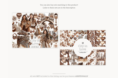 GlamArtZhanna, Valentines pattern, Valentines Day paper, Mocha digital paper, Mocha pattern, Mocha background, City in Love paper, Brown Valentines Day, Beige Valentines Day, Neutral Valentines, hearts digital paper, Leopard paper, Leopard pattern, City d