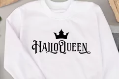 Halloqueen SVG Hallo queen SVG, Halloween woman shirt Product Image 2