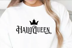 Halloqueen SVG Hallo queen SVG, Halloween woman shirt Product Image 3