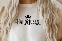 Halloqueen SVG Hallo queen SVG, Halloween woman shirt Product Image 4