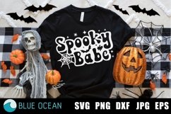 Spooky babe SVG, Retro halloween shirt for woman Product Image 5
