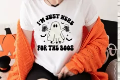 I'm Just Here for the Boos Svg, Funny Halloween Svg Product Image 2