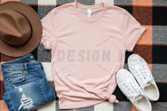 Casual pink t-shirt outfit mockup Product Image 1