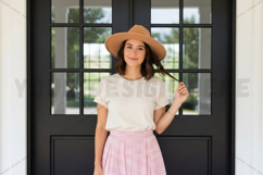 Stylish women's t-shirt mockup design Product Image 1