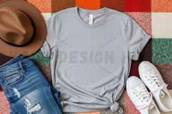 Casual grey t-shirt mockup Product Image 1