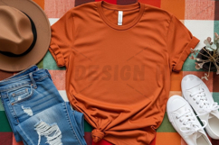 Vibrant orange t-shirt mockup design Product Image 1