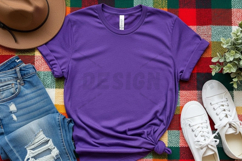 Vibrant purple t-shirt mockup Product Image 1