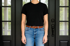 Classic black t-shirt mockup design Product Image 1