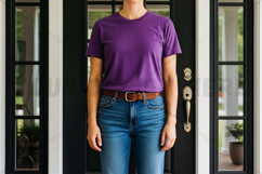 Purple t-shirt mockup design Product Image 1
