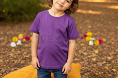 Purple kids t-shirt mockup design Product Image 1