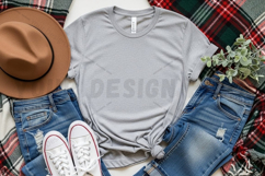 Casual grey t-shirt mockup design Product Image 1