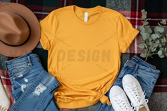 Mustard yellow t-shirt mockup design Product Image 1