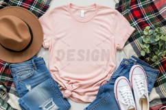Casual pink t-shirt mockup design Product Image 1