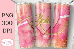 Bride Tumbler Wrap for Sublimation | Wedding tumbler PNG Product Image 2