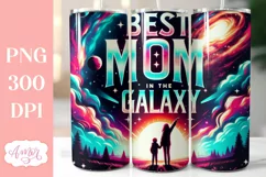 Best Mom Tumbler Wrap for Sublimation | Galaxy tumbler PNG Product Image 2