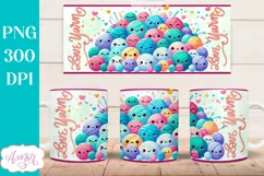 Love yarn mug wrap PNG for sublimation| Knitting crochet mug Product Image 3