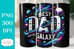 Best dad in the Galaxy tumbler wrap for sublimation Product Image 1