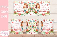 Happy Mother&#039;s day Mug Wrap PNG, Cute Mom and baby mug PNG Product Image 3