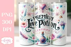 Love Potion tumbler wrap, Valentine's Day sublimation PNG Product Image 1