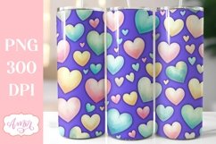 BUNDLE hearts tumbler wraps PNG sublimation Valentine&#039;s day Product Image 3