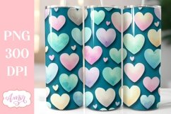 BUNDLE hearts tumbler wraps PNG sublimation Valentine&#039;s day Product Image 4