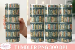 Library tumbler wrap sublimation PNG| Book lover tumbler Product Image 4