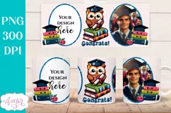 Cute Graduation Photo Mug Wrap PNG for sublimation Product Image 2