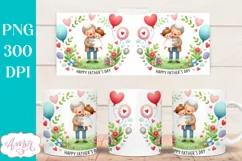 Happy Father's day mug wrap PNG | Cute Grandfather mug Product Image 3