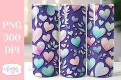 BUNDLE hearts tumbler wraps PNG sublimation Valentine&#039;s day Product Image 7