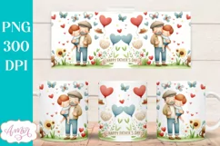Happy Father's day mug wrap PNG | Cute Grandfather mug png Product Image 3
