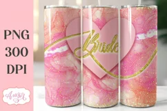 Bride Tumbler Wrap for Sublimation | Wedding tumbler PNG Product Image 1