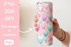 Seamless hearts tumbler wrap PNG sublimation Valentine&#039;s day Product Image 2