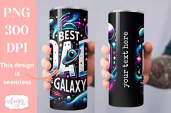 Best dad in the Galaxy tumbler wrap for sublimation Product Image 2