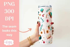 Book lover tumbler wrap sublimation PNG, Just one chapter Product Image 3