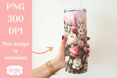 Bride Tumbler Wrap PNG for Sublimation | Wedding tumbler PNG Product Image 3