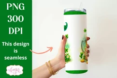 St. Patrick's Day gnome tumbler wrap PNG for sublimation Product Image 2