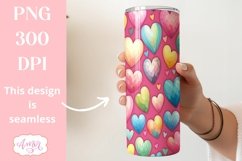 BUNDLE hearts tumbler wraps PNG sublimation Valentine&#039;s day Product Image 12