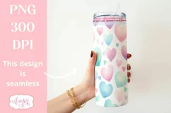 Cute Valentine Cat tumbler wrap PNG sublimation Product Image 2