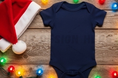 Holiday-themed baby onesie t-shirt mockup Product Image 1