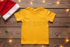 Bright yellow t-shirt christmas design Product Image 1
