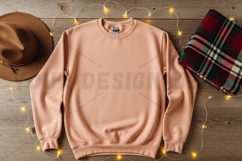 Peach crew neck sweatshirt mockup Product Image 1
