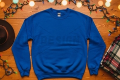 Royal blue crew neck sweatshirt mockup Product Image 1