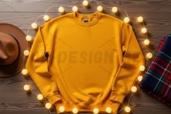 Mustard yellow t-shirt mockup design Product Image 1